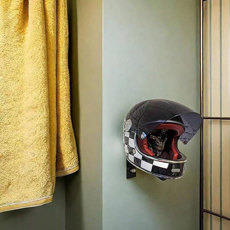 Motorcycle Helmet Holder Rack Wall Mount Hat Stand Display Rack Skull Rack K - A - View 4
