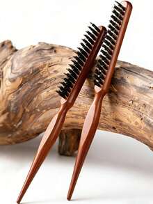 Conjunto de 1 pente unissex para cabelo e barba, escova profissional sem fragrância para estilizar o cabelo, pente para degradê e limpeza de máquina de cortar cabelo, ferramenta para alisar o cabelo, pente para cabelos grossos/finos, ótimo para o Dia Nacional, banheiro, massagem no couro cabeludo, volta às aulas, viagens e uso diário/Dia dos Namorados/viagens. - Multicolorido - Ver 3