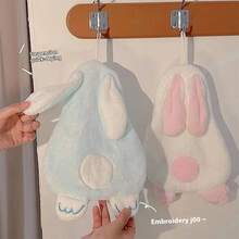Cartoon Animal Hand Towel Coral Velvet Handkerchief Super Absorbent Hanging Towel Kitchen Bathroom Dishcloths Rag - 多色1 - 查看 7