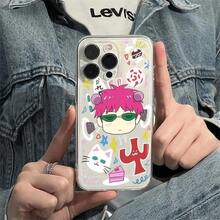 Comics Saiki Kusuo Cute Boy Phone 16 15 14 13 12 11 17 Pro X XsMax Plus Soft TPU Cover&S21 S22 S23 S24 S25 Halloween GiftsCreative Cartoon Phone, Shockproof And Drop-Resistant Full Protect, Suitable 17/17ProMax/IPhone16/16Plus/16Pro/16ProMax, IPhone15/15Plus/15Pro/15ProMax, IPhone14/14Plus/14Pro/14ProMax, IPhone13/13Pro/13ProMax,Girlfriend, Boyfriend, Valentine's Day, - 無色 - 查看 2