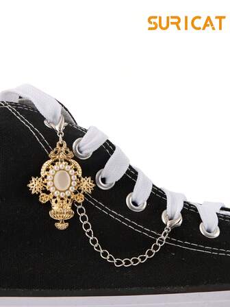 Suricat 1pc Gothic Punk Style Personalized Pendant Shoe Chain, Suitable For Casual Shoes, Sneakers, Canvas Shoes, Boots, DIY Shoe Decoration, Detachable And Reusable