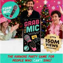 Lucky Egg Family Interactive Karaoke Board Game With Foam Microphone, 125 Bad Lyric Cards, 8+ Years Old, 2-10 Players Party Board Game, Suitable For Multiple Festivals, Kids Surprise Gift - A - 查看 3