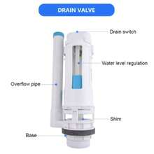 24 Split High Pressure Universal Toilet Cistern Repair Kit | Dual Push Flush System Complete Valve & Button Set | Bathroom Accessories UK Fast Delivery - White - View 4