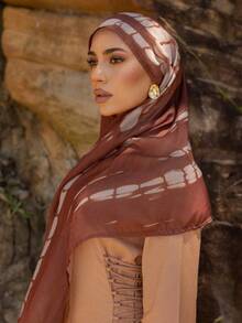 1件装女士波西米亚风花卉小鹿波点印花头巾，穆斯林防晒头巾，优雅百搭围巾披肩，适合日常佩戴 - 彩色 - 查看 9