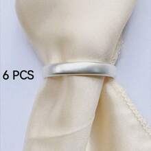 4pcs/6pcs/12pcs Gold Round Napkin Rings, Minimalist Metal Double Ring Napkin Holders, Unisex, Suitable For Western Restaurant Hotel Dining Table Decor, Reusable Metal Spiral Napkin Rings, Ideal For Family Gatherings, Banquets, Minimalist Dining Table Settings, Party Holidays, Valentine's Day, Weddings, Thanksgiving Table Decorations, Indoor And Outdoor Use, Also Suitable For Gardening, Adding A Touch Of Quality To Your Dining Table - Gold - View 17