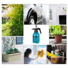 Pulverizador a presión con cuerpo de plástico engrosado, pulverizador manual de gran potencia para jardín, atomizador con boquilla para riego y lavado Azul - Azul - Ver 3