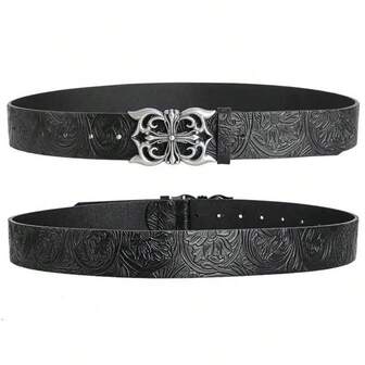 1 st mångsidigt svart bälte i bohemisk stil med ovalt vintagespänne, lämpligt för klänningar, vardagskläder, perfekt accessoar för höst/vinter, även lämpligt för tonåringar och unga män, kan bäras för vardagskläder, utomhuskläder, sport, semester, examenspresenter, födelsedagspresenter, vardagskläder