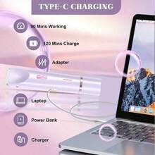 2025 Womens Shaver Dual-Head Bikini Trimmer For Women 2-In-1 Women's Body Shaver USB Charge Waterproof Painless Electric Razors For Silk Skin (Pink/Purple/Black/Blue) - màu đen - Xem 7