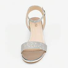 Women's Heeled Sandals, Fashionable Design, Suitable For Party And Commuting - Silver - View 7