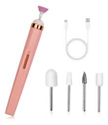 TendenciaPulidor Esmeril Uñas Recargable 5 Puntas Led Kit Manicure RosaCalidad premium - Rosa - Ver 3