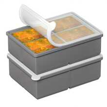 1pc Silicone Ice Cube Tray With Lid - Large Capacity Soft Ice Mold Suitable For Refrigerator, 1 Cup Size For Soups, Stews, Sauces - Dishwasher , Great For Christmas, Halloween, Easter, Thanksgiving - Multicolor - View 2