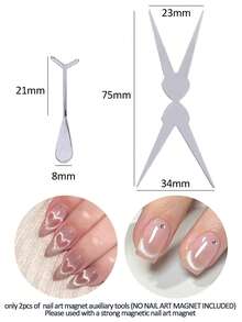 二合一猫眼美甲磁性笔套装，包含新款法式猫眼和心形猫眼配件，多功能强磁性美甲工具，适用于猫眼凝胶美甲、家庭DIY美甲沙龙等。 - 彩色 - 查看 17