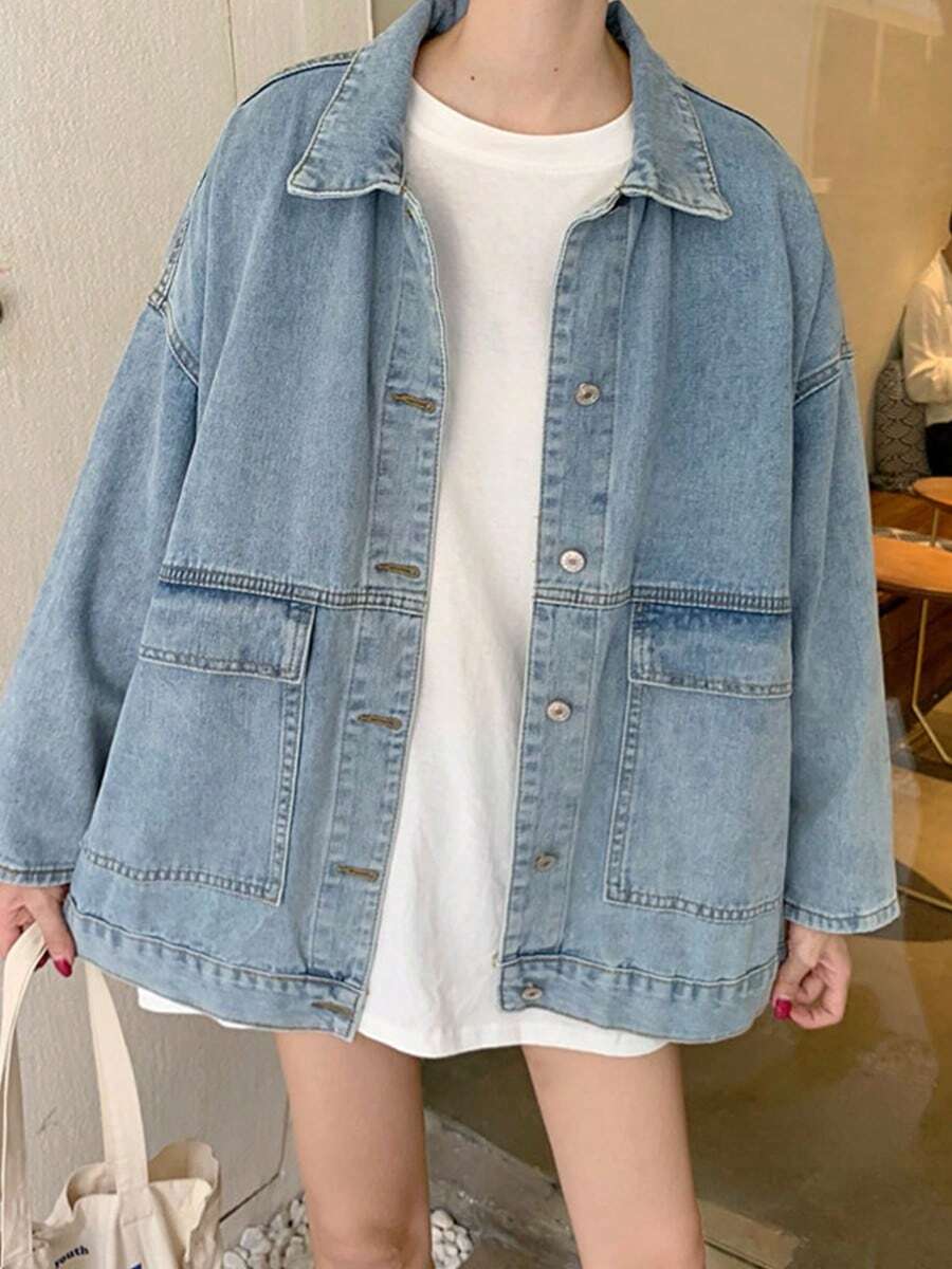 Women Denim Jackets & Coats - Blue - View 1