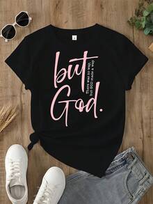 Camiseta de algodón puro para mujeres - Top suave para uso diario y fiestas con cuello redondo, camisa casual de ajuste holgado para mujeres, blusa de verano transpirable - Esencial de uso diario lavable a máquina, camisetas para damas - Negro - Ver 6