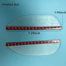 Car Rearview Rain Eyebrow Shield,Car Mirror Rain Protector,Mirror Visor Guard For Truck And SUV(Carbon Fiber,2Pack) - Transparent-2PC - View 2