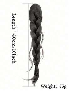 16 Inch Wig Braid, Fishtail Braid, Low Tie, Slouchy Temperament, Clip-On Twist Braid, Long Braid, Braided Wig Braid, Ponytail - Multicolor - View 3