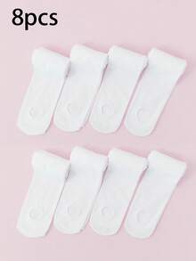 8 Pairs Girls Minimalist Velvet Stirrup Tights, Suitable For Girls Ballet Dance Wear