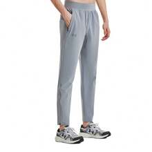 Under Armour UA Out The Storm Solid Color Stretch Woven Running Pants, Men's, Grey - Light Grey - View 3