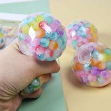 1/3/5pcs Stress Balls Fidget Toys, Squish Anti Stress Ball Sensory Squeeze Ball Toys Squish Ball, Easter Basket Fillers For Kids, Stress Relief Toys Easter Gifts, Colorful Sensory Ball - Multicolor - View 4