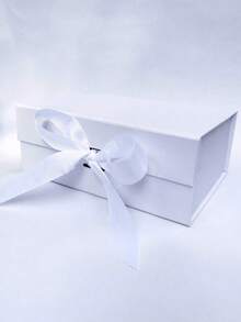 Foldable Thick Cardboard Gift Box, Rectangular, Magnetic Lid, With Ribbon, Gift Packaging Box, Suitable For Groomsmen, Proposal, Wedding, Holiday, Birthday Gift Wrapping - Multicolor - View 8