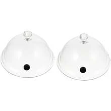 FIAN Yardwe Cubiertas Para Fumar De Acrílico Transparente Juego De 2 Protectoras Para Pasteles Postres Y Aperitivos Tapa Ligera Y Resistente Para Cocina Y Eventos - Transparente - Ver 1