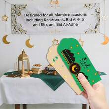 6 sobres de dinero Eid Mubarak, decoraciones de Ramadán, suministros para fiestas del festival islámico de Ramadán, regalos únicos, Ramadán, decoraciones de Eid, Ramadán, decoraciones de Eid, sobres de dinero para el festival, suministros para fiestas islámicas - multicolor - Ver 4
