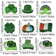 9pcs St. Patrick's Day Women Cute Green Clover, Rainbow, Beer Mug, Hat, Balloon Mini Hair Clips, Bangs Side Hair Claw, Suitable For Holiday Party, Daily Wear, Elegant Bohemian Hair Accessories