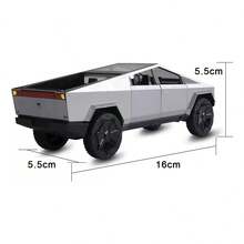 TendenciaCibertruck Tesla De Metal Con Luz Y Sonido Coche JugueteCalidad premium - Plateado - Ver 6