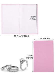 6色珠宝抛光布，超柔软面料，适用于清洁金、银、铂金首饰