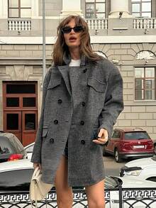 Women Sports Knit Jackets - Khaki - View 2