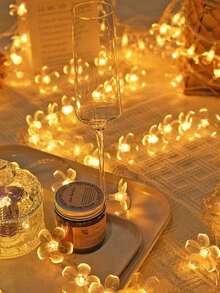 1条1.5/3/6米室内樱花串灯，卧室花卉仙女灯，电池供电串灯，适用于家居、卧室、花园、婚礼派对装饰、情人节装饰灯 - 櫻花 - 查看 5