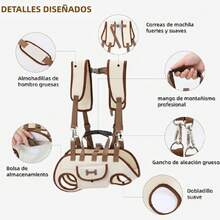 Mochila Transportadora para Perros, Mochila para Perros Pequeños/Medianos, Transportín para Mascotas con Correas Ajustables y Transpirables, Bolsa para Mascotas para Viajes/Senderismo (M),37423862 - Multicolor - Ver 2