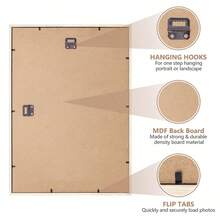 1/2/3/4件装橡木相框，白色/黑色木框，优雅礼品及墙面装饰，适用于家居、客厅、办公桌及墙面展示，完美适用于艺术作品、旅行照片、毕业照及结婚照，理想礼品，可选尺寸：A3/A4/30X40厘米 - 1pc - 查看 3