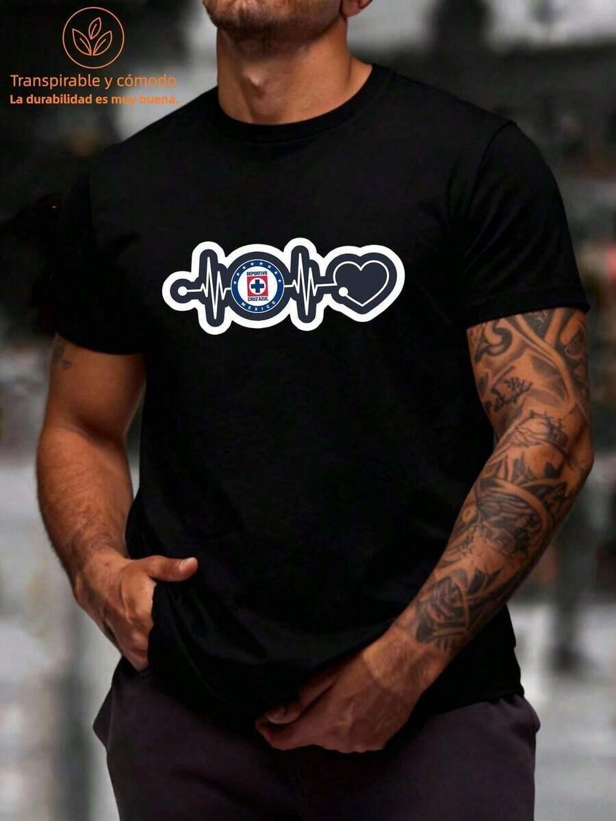 Men's Short-Sleeved, Soft, And Lightweight Beach Shirts For Gym, Leisure, And Outdoor Activities. Black Clothing. Y2K Men's Clothing. Cruz Azul Jersey. Christmas Gifts For Men And Couples. Graphic Set. National Shipping. Stronger Things. - 黑色 - 查看 1