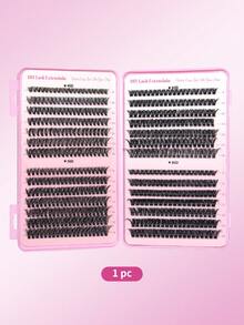 Caja de regalo Kit de extensión de pestañas DIY - Pestañas en racimo con estilo de libro con adhesivo y sellador, removedor, pinzas y brochas, regalo de maquillaje perfecto - Rosa - Ver 11