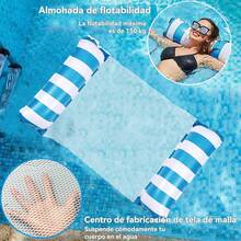 Tendencia2 Juegos De Hamacas Inflables, Flotadores De Piscina PlegablCalidad premium - Azul y verde - Ver 4