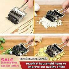 1pc Stainless Steel Pizza & Pastry Cutter - Multifunctional Kitchen Tool, Suitable For Dough, Pasta And Pancakes, Stainless Steel Pastry Wheel, Dumpling Skin Embossing Roller, Cookie And Pastry Perforating Roller, Kitchen Gadgets, Kitchen Tools, Kitchen & Dining, Kitchen Utensils, Pasta Maker And Cutter, Random Color - Silver - View 4