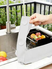 超长 20.5 英寸硅胶防溅垫和水槽垫，速干设计，防滑、防刮擦、防溅屏障，多功能厨房和浴室水槽保护垫，可用洗碗机清洗，易于清洁，水槽垫。