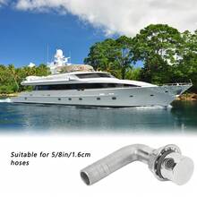 90° 316 Stainless Steel Marine Vent Elbow - Corrosion Resistant Deck Vent Fitting For 5/8" ID Pipe, Universal Ventilation Hardware For Boats, Yachts And RVs