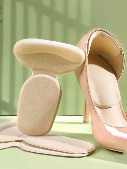 QKC 1 Pair Women's High Heel Cushion Pads, Suitable For Loose Shoes, Equipped With Adjustable Heel Pads, Fit For Men And Women With Larger Shoe Size. The Cushion Pads Can Improve Shoe Fit And Comfort, Effectively Prevent Heel Slippage And Blisters, Suitable For Women's High Heels And Men's Sneakers.