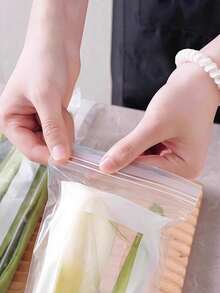 Food Storage Freezer Bag, Long Strip Moisture-Proof Seal Bag, Thickened Double-Grip Sealing Bag With Closure