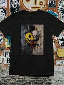 Dark Art Skull T-Shirt: Gothic Grunge Graphic Tee - 黑色 11 - 查看 1