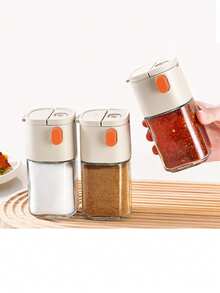 1个定量盐控制瓶多功能调味壶按压式玻璃调味瓶调料罐 - 彩色 - 查看 11