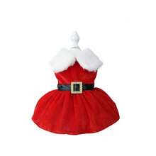 Classic Christmas Pet Dress, Christmas Skirt, New Year Outfit, Holiday Costume. Christmas Santa Claus Costume Dress Made Of Velvet Fabric For Pets - Multicolor - View 18