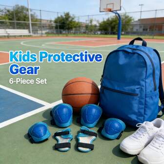 BAT DEICIDE Upgraded Children's Protective Gear Set, Suitable For 4-9 Years Old - CPSIA Compliant Knee Pads, Elbow Pads And Wrist Guards, Durable And Breathable, Applicable For Ice Skating, Cycling, Scooter, Skateboard And Various Sports, Multi-Functional Sports Safety Equipment For Toddlers To Teenagers