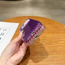 3D Reflective Cylinder Matte Silver Phone Case Compatible With Apple 17/16 Pro Max/15/14/13/12/11/Plus/Pro, Suitcase Texture Shockproof Protective Cover - Silver - View 7