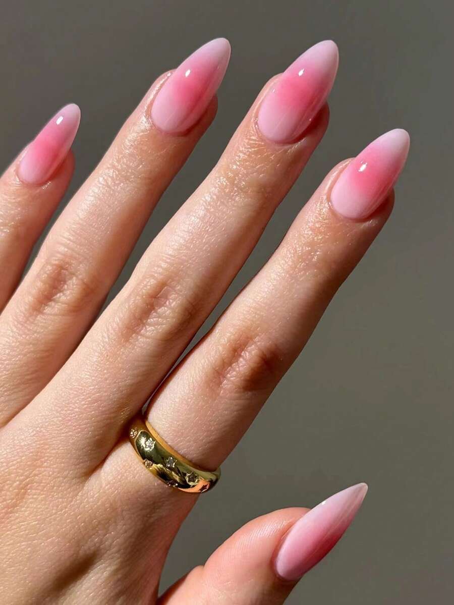 Bộ 24 móng giả hình hạnh nhân phối màu gradient và hồng, làm từ chất liệu acrylic, vừa vặn hoàn hảo với móng tay hình hạnh nhân, dễ sử dụng, bao gồm 1 gel dẻo và 1 dũa móng, giúp đầu ngón tay bạn tỏa sáng rạng rỡ, phù hợp cho các bữa tiệc, khiêu vũ và sử dụng hàng ngày. - Nhiều màu - Xem 1