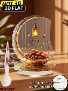 1 chiếc đèn lồng hình trăng lưỡi liềm 2D bằng acrylic trang trí bàn với họa tiết ngôi sao - điểm nhấn vàng cho lễ Eid, trang trí nhà bếp, phù hợp cho lễ Eid, thiết kế họa tiết ngôi sao, không phải hình 3D phẳng, đồ trang trí hình trăng, trưng bày ngày lễ, chế tác tinh xảo, trang trí bàn ăn ngày lễ, trang trí bàn Eid, phụ kiện nhà cửa Eid, hình dạng hình học phẳng, thiết kế điểm nhấn vàng, chế tác acrylic tinh xảo, vật trang trí ngày lễ chi tiết, trang trí nhà cửa cho lễ Eid. - Nhiều màu - Xem 5