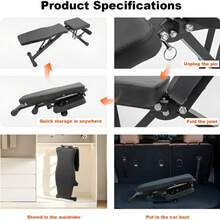 Heavy Weightlifting Platform 660LB Inclined Sit Up With Leg Extension Adjustable And Foldable Strength Training Fitness Equipment - Default - View 7