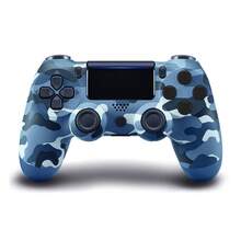 P-4 Controller Wireless, Dual Vibration/6-Axis Motion Control/3.5mm Audio Jack/Multi Touch Pad/Share Button, P-4 Controller Compatible With P-4/Slim/Pro/PC - Bluecamo - Xem 4